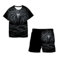 thumbnail image 1 of Marvel Hulk Capitán América Spiderman camiseta + Pantalones cortos trajes bebé niño ropa verano niños ropa conjuntos niños camisetas Girls10T Gao Jinjia LED, 1 of 2