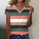 thumbnail image 2 of Camisetas Casuales de las Mujeres Moda Cómoda Impresa de Manga Corta con Cuello en V Top para el Uso Diario Casual, 2 of 8