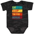 thumbnail image 3 of Inktastic Martial Arts Eat Sleep Tai Chi Repeat Boys or Girls Baby Bodysuit, 3 of 5
