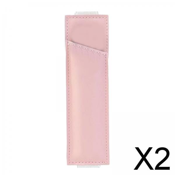 2x Funda para Bolígrafo de Cuero con Banda de Goma Elástica, Estuche para Bolígrafo, Bolsillo para Bolígrafos, Puede Contener de 1 a 3 Bolígrafos para 2 piezas