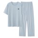 thumbnail image 5 of Ceisia Men's Plus Size Loose Fit Modal Cotton Crew Neck T-Shirt & Long Pants Set - Breathable Soft Casual Two-Piece Loungewear Gifts, 5 of 6