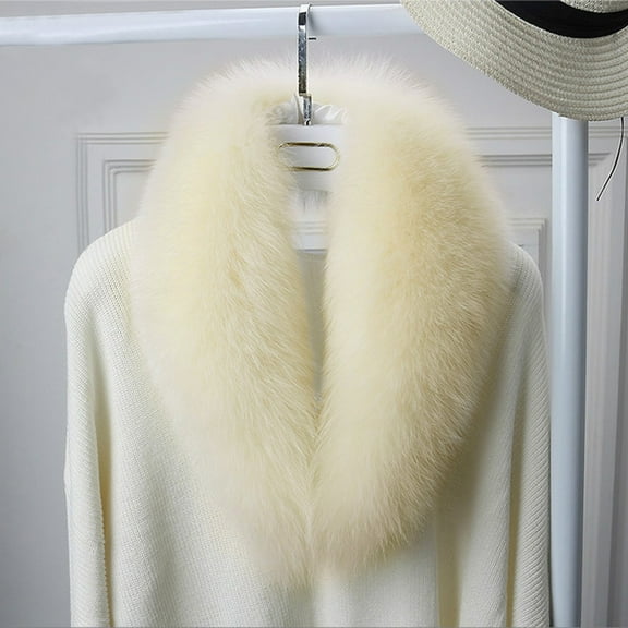 Beige Scarf Women's Plush Collar Scarf Wrap Cold Winter Warmer Women's Neck Warmer Scarf Wrap