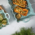 thumbnail image 5 of Casafina Ceramic 17.25" x 10.25" Rectangular Ruffled Baker - Cook & Host Collection, Robin's Egg Blue | Oven & Dishwasher Safe Bakeware | Food Safe Glazing | Restaurant Quality Dinnerware, 5 of 5