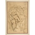 thumbnail image 3 of Jacopo Zucchi 18x24 Black Modern Framed Museum Art Print Titled - Two Standing Male Figures (1540-96), 3 of 5