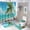 style-1193, variant on 4 Piece Bathroom Shower Curtain Sets Beautiful Palm Tree on The Beach with Blue Sky Bath Mat U-Shaped Floor Mat Toilet Lid Oval Rug Tropical Beach Ocean Sea Palm Tree Bathroom Decor Set