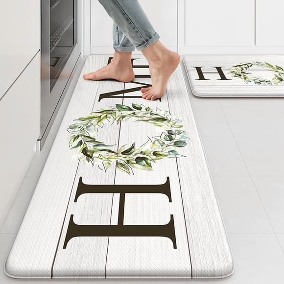 Alfombra de cocina KIMODE Farmhouse antifatiga, 2 unidades, impermeable