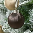 thumbnail image 4 of Silk Christmas Ball Ornaments, 12Pcs Christmas Balls Set Xmas Tree Hanging Ornaments Indoor Outdoor Festive Decor (Brown, 2.36 inch), 4 of 9