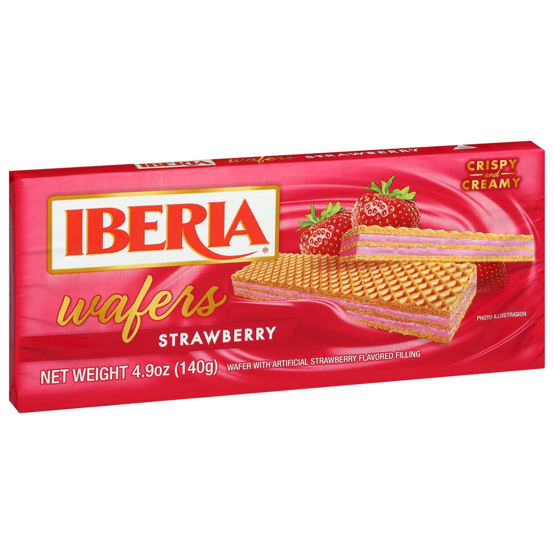 (6 pack) Iberia Strawberry Wafers 4.9 oz