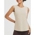 thumbnail image 2 of BALEAF Yoga Tops for Women Racerback Open Back Workout Tank Tops Sleeveless Running Shirts Loose Fit Athletic Gym Sports Beige M, 2 of 7