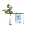 thumbnail image 1 of Mahjong Million 6 Tiles Pattern Transparent Glass Hanging Vases Decoration Bottle, 1 of 2