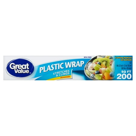 Great Value Plastic Wrap, 200 sq ft