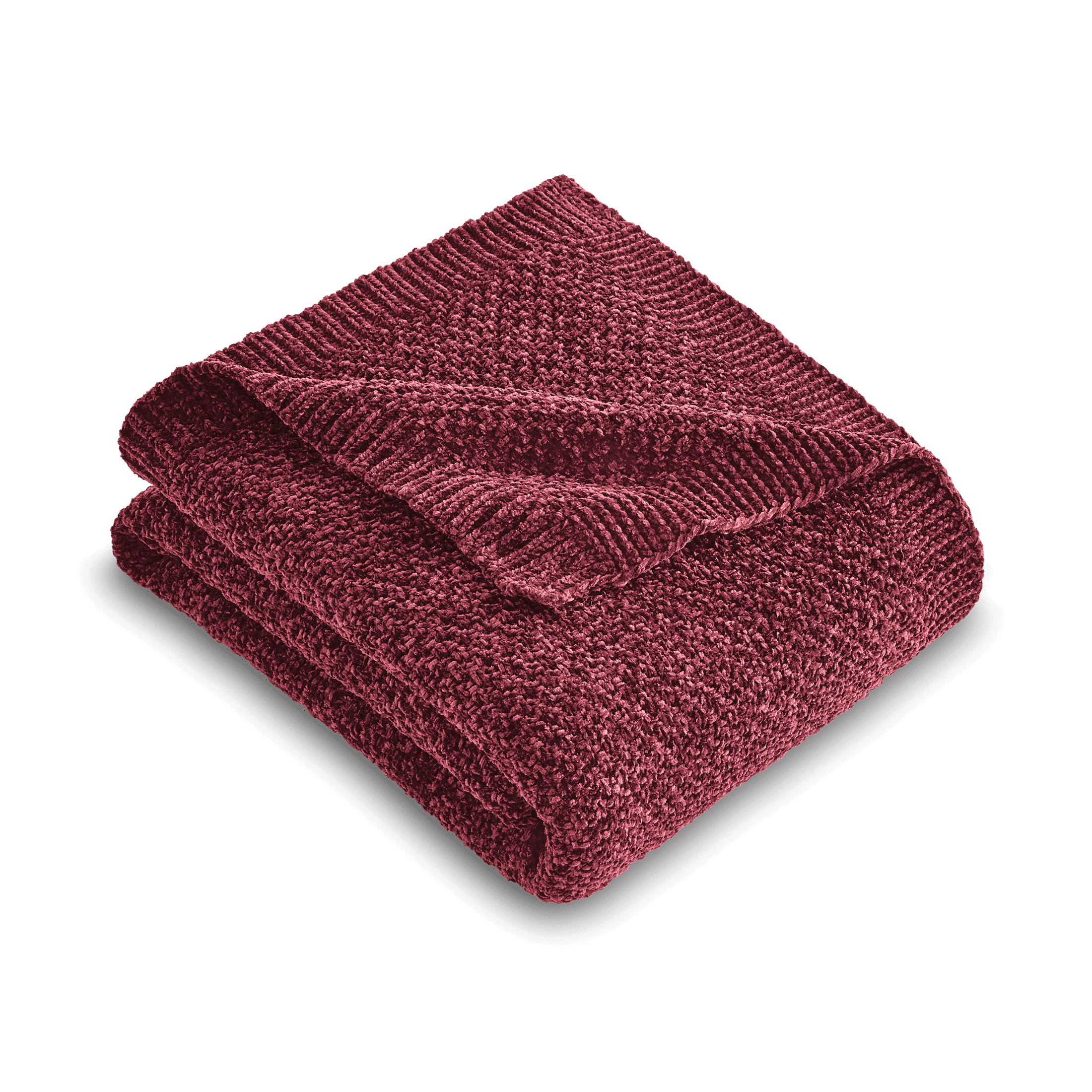 Mainstays Chenille Oversized Couch Throw Blanket, Black Crimson, 50 x 72 in