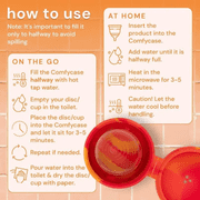 Bodyotics Comfycase - Menstrual Disc/Cup Sterilizer, Wash & Carry Case - Orange & Red - Microwave-Safe, Body-Safe Silicone - Travel-Friendly