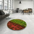 thumbnail image 4 of Ahgly Tapis d'Intérieur Lavable en Machine Carré Rouge Nuit Transitionnel, 5 Pieds Carré, 4 of 7