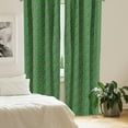 thumbnail image 2 of Ambesonne Botanical Window Curtains, Paisley Leaves Flowers, Each 28" W x 84" L, Lime Green Pink, 2 of 4