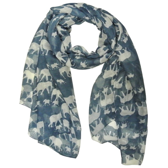 Wrapables® Elephant Print Scarf Wrap, Blue