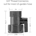 thumbnail image 2 of 12 Pack 3/4'' Plastic Garden Hose Shut Off Valve- Standard Water Shutoff Valve Shut-Off Ball Valve Thread Connector Coupling for Telescopic Water Pipe Water Gun Valve Control, 2 of 6