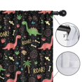 thumbnail image 4 of Blackout Kids Curtains,Black Cartoon Dinosaurs Roar Pattern Childrens Insulated Curtains Set Of 2,Bedroom Essentials,Toddler Room Decor 52"x84", 4 of 5