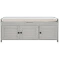 thumbnail image 6 of Bench with Storage and Seating,43.5" Shoe Storage Bench with Cabinet,Entryway Shoe Storage Bench for Bedroom,Living Room, 6 of 7