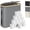 Grey, variant on Toilet Paper Storage Basket with Lid and Handle, Foldable Toilet Paper Basket Organizer for Bathroom, Large Capacity Toilet Paper Holder with Storage for 12 Mega or 16 Regular Rolls, Black