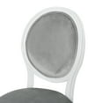 thumbnail image 5 of GDF Studio Lariya Contemporary Velvet Dining Chairs, Set of 4, Light Gray and Glossy White, 5 of 8