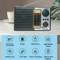 thumbnail image 3 of AM FM SW Emergency Radio Battery Powered Solar Weather Radio LED Flashlight Multifunctional Radio Multi Band for Outdoor Camping, 3 of 6