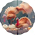 thumbnail image 2 of Vibrant Metal Hanging Wind Spinners & Chimes for Yard & Garden - Autumn-Inspired Design with Colorful Turkeys & Pumpkins, 2 of 6