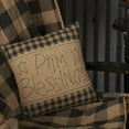 thumbnail image 2 of VHC Brands, Black Check, Cotton, 12x12, Prim Blessings Pillow, Black, 2 of 3