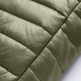thumbnail image 6 of Puffer Jacket Men Fall Winter Coat Jacket Cotton Stand Zipper Warm Winter Thick Long Sleeve Zipper Pocket Coat Jacket Winter Jackets for Men Green XL, 6 of 8