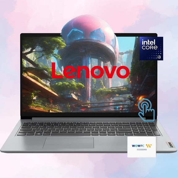 Lenovo 15.6" IdeaPad | 24GB RAM | 1TB Storage (512GB SSD & 512GB External Storage) | FHD Touchscreen | Intel i3 6-Core Processor | HDMI | Type-C | Bluetooth | Windows 11 Pro | w/WOWPC Bundle