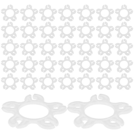 Toyvian White Plastic Balloon Clips for DIY Party Decorations Strong and 50pcs