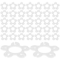 Toyvian White Plastic Balloon Clips for DIY Party Decorations Strong and 50pcs