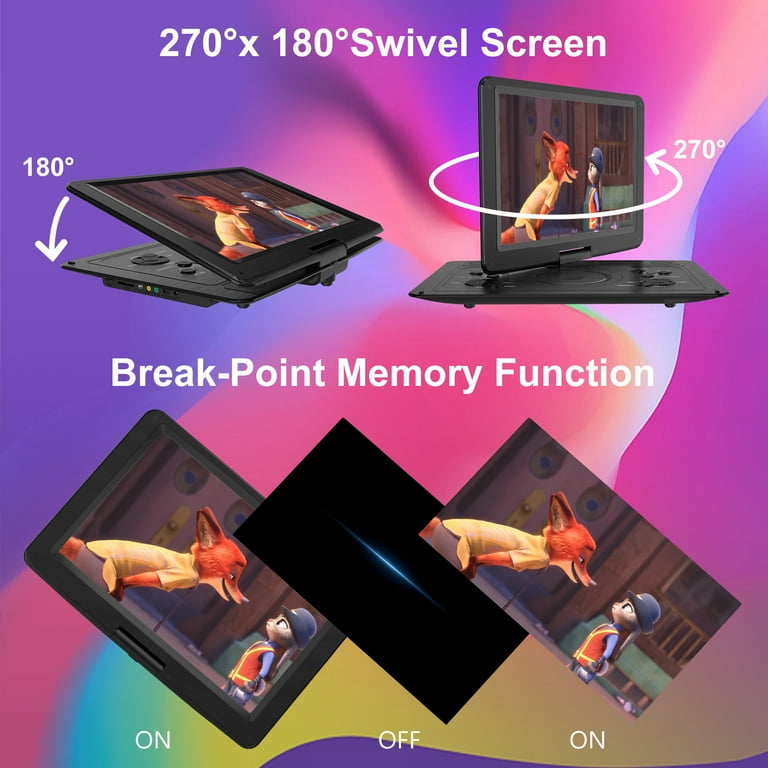 2021新機種】DR.J ポータブルDVDプレーヤー 15.4インチ 超大画面