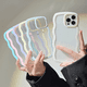 thumbnail image 2 of Funda de moda transparente suave con líneas onduladas rizadas para iPhone 15 14 13 Pro Max Plus, funda a prueba de golpes con airbag, accesorios para teléfono, 2 of 5