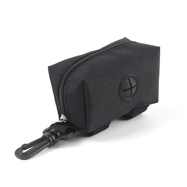 Dispensador de bolsas para perros, bolsa para excrementos de perros, soporte para bolsas para excrementos de perros, dispensador de bolsas para excrementos (negro)