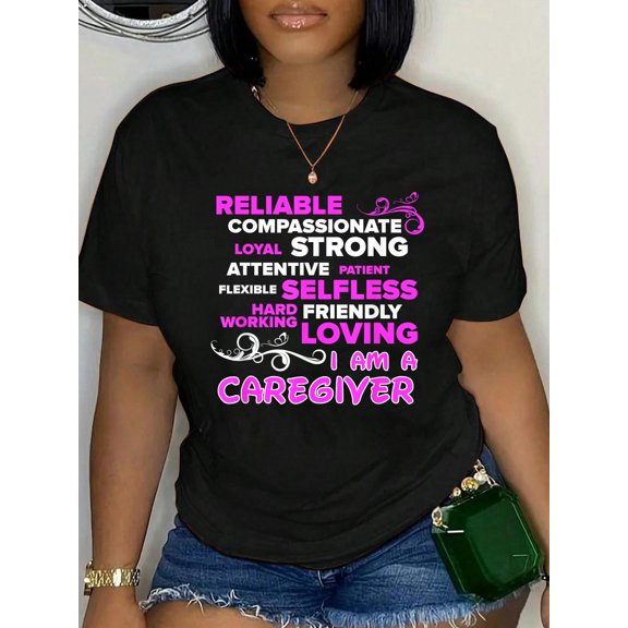 Caregiver T-Shirt - I Am a Caregiver T-Shirt Women's Men's Graphic Tee Casual Tops