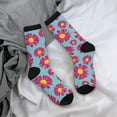 thumbnail image 5 of Pofeuu Daisies Flowers Print Crew Socks, Adult Running Hiking Socks for Youth and Adult, 5 of 6