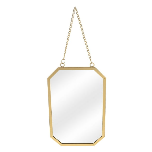 EeaseMX Espejo colgante de estilo moderno con forma octogonal, espejo decorativo de pared para el hogar.