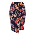 thumbnail image 3 of Womens Plus Skirts Short Elegant Floral Prints Slim Fit Pencil Cover Up Red Summer Vacation Outfits Skirt L, 3 of 3