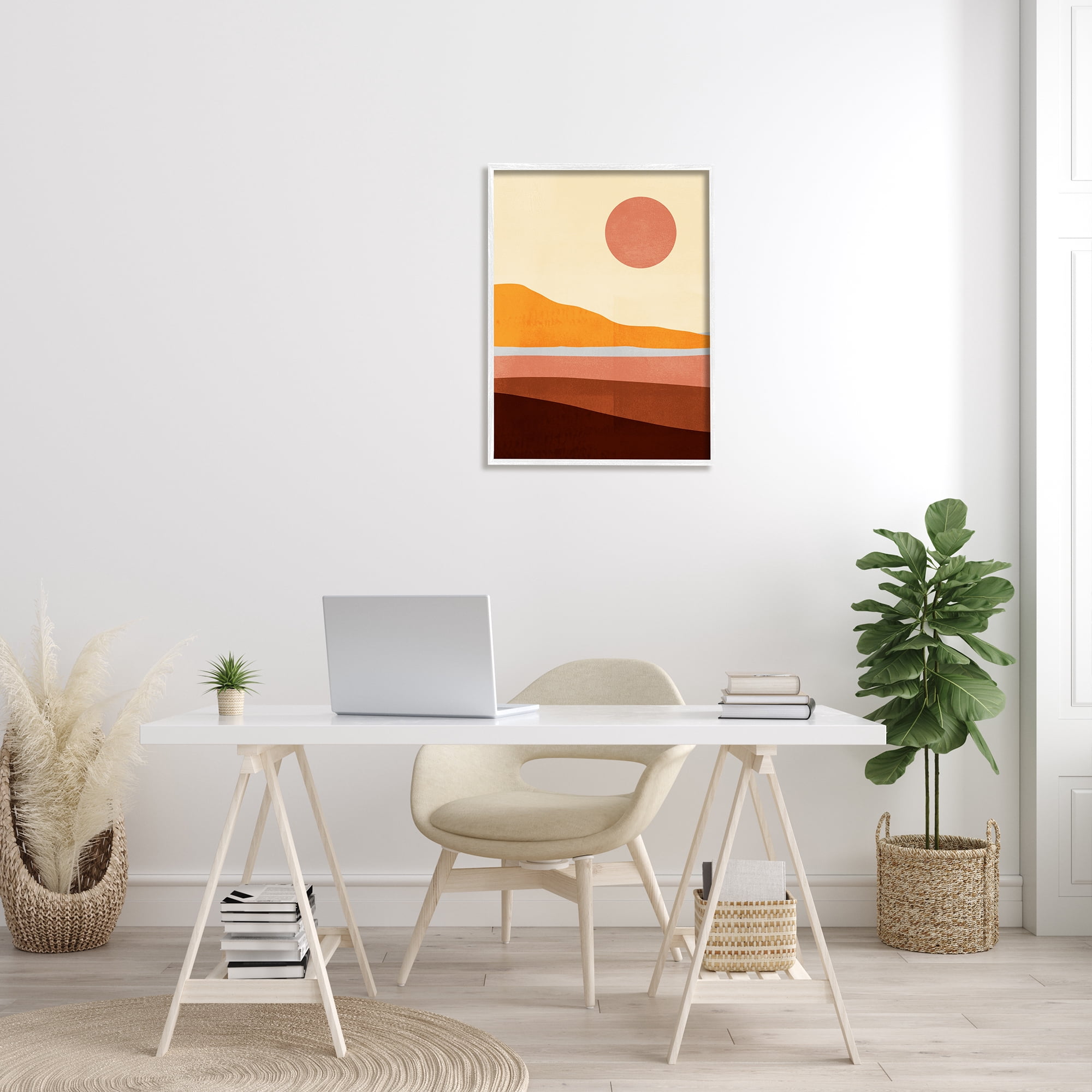 Stupell Industries Abstract Beach Landscape Bold Sun Color Block, 24 x 30,Design by Victoria Borges