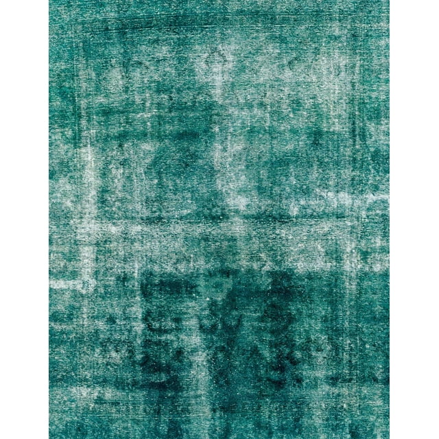 Ahgly Company Tapis Rectangulaire Abstrait Vert Sarcelle, 5 Pieds x 7 Pieds
