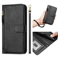 thumbnail image 1 of Étui pour OPPO Reno 8T 4G avec Poche Zippée, Portefeuille Magnétique à Rabat avec 7 Emplacements pour Cartes et Dragonne, 1 of 5