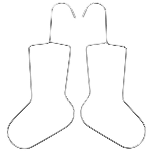 unbranded 2Ud Soporte Para Y Secado De Calcetas De Tejido Y Crochet En Metal Plateado