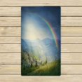 thumbnail image 1 of Toallas Playa Baño ABPHQTO Paisaje Con Arco Iris Y Nubes 40x70 cm, 1 of 1