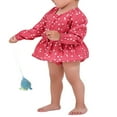 thumbnail image 2 of Mommy and Me Matching Clothes  Mom Kid Girls Dots Print Ruffle Dress with Belt  Baby Girls Romper Skirt, 2 of 9