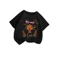 thumbnail image 2 of Zecgelong T-Shirt Décontracté à Manches Courtes et Col Rond pour Filles, Imprimé Dessin Animé, Taille 2-4 Ans, 2 of 4