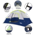 thumbnail image 3 of Carpa para Camping impermeable y a prueba de viento para 4 personas con toldo, 3 of 6