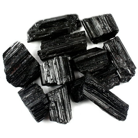 Crystal Allies Materials: Bulk Rough Black Tourmaline Crystals from Brazil - Large 1