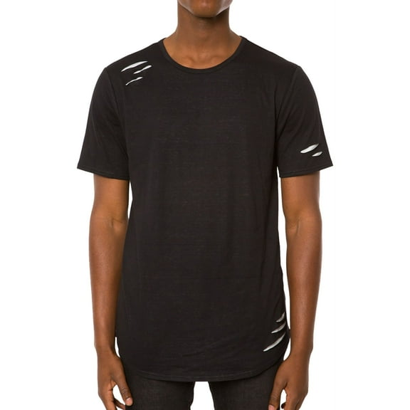 Jaywalker Mens Destroy Basic T-Shirt, Black, X-Small