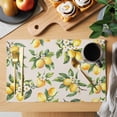 thumbnail image 2 of Lemon Tree Branches Placemats Set of 6, Farmhouse Summer White Floral Rustic Linen Non-Slip Place Mats Washable Table Mats for Kitchen Dining Table Decorations Indoor/Outdoor, 2 of 9